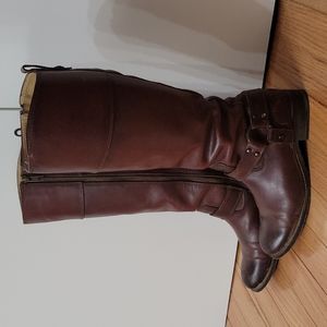 Frye Melissa Zippered Knee High Riding Boots Redwood 6.5